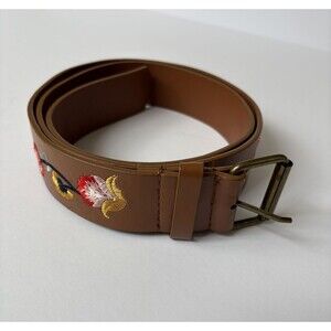 Women's Belt Embroidered Floral Design Size 16